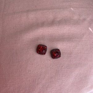 Red Stud Earrings